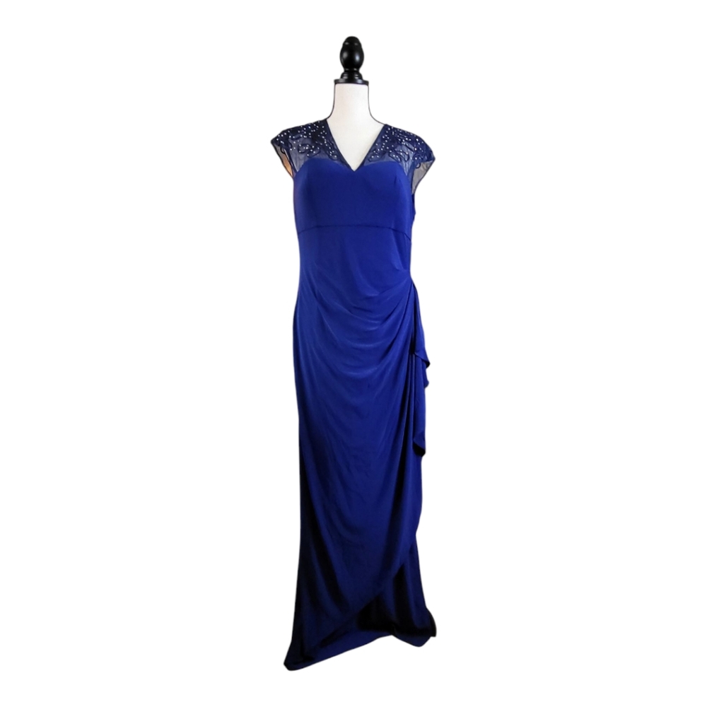 Alex Evenings Empire Waist Gown With Slit.‎ Size 12 New